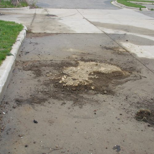 oily spill upstream of CB in Iceland parking area